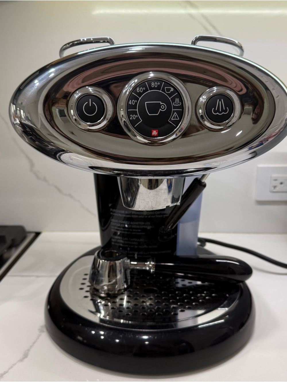 Black Espresso Machine with Steam Wand - Unbranded